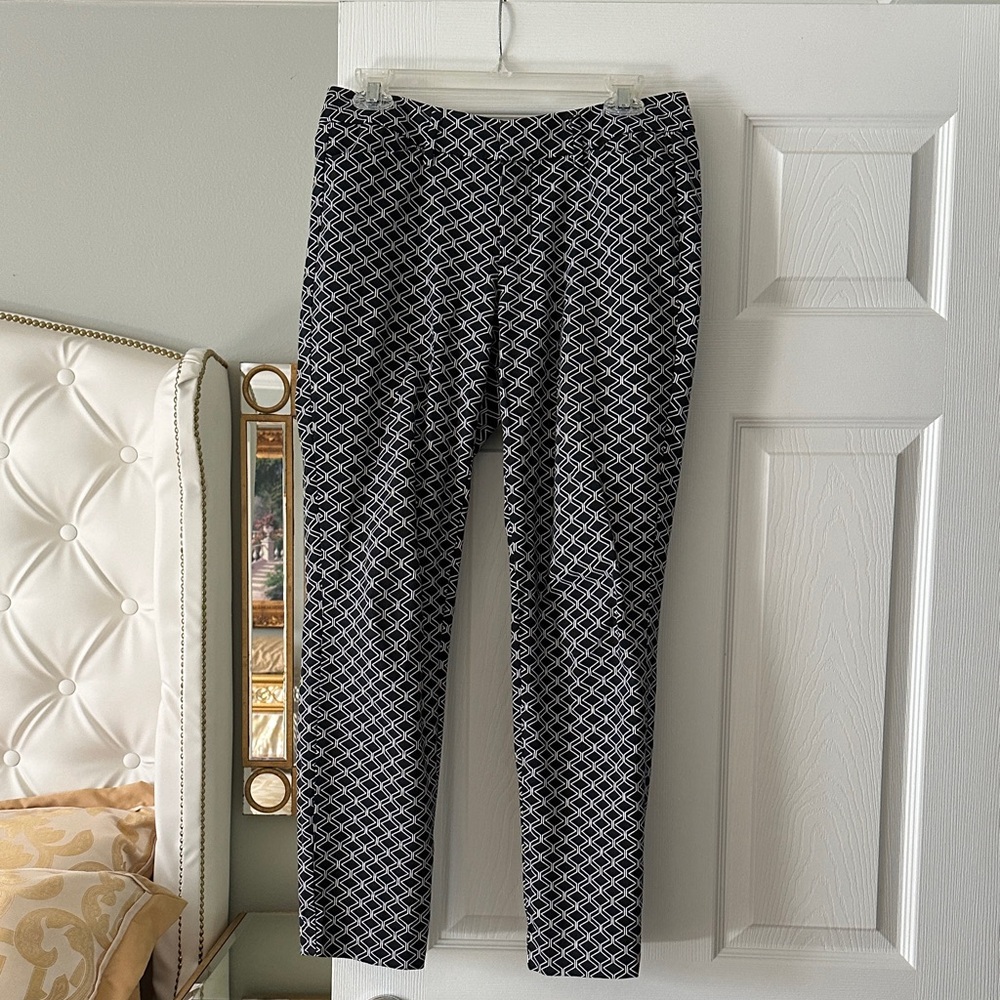 a.n.a Black and White Straight Leg Pants